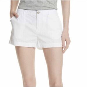 ATM White Mid Rise Casual Cotton Poplin Shorts Women’s Size 10 NWT